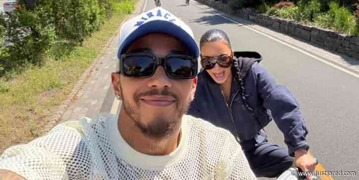 Kim Kardashian Shares New Selfie Video With Beau Lewis Hamilton, Nearly Falls Off Her Citibike