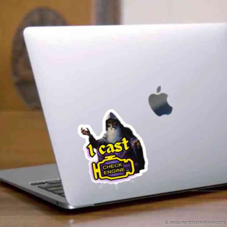 I Cast Check Engine Light (Wizard) | Die Cut Sticker