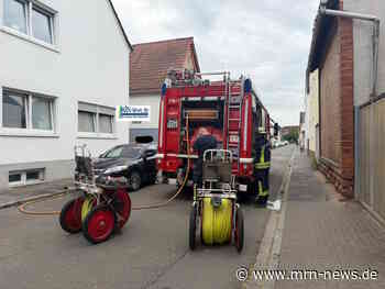 Ludwigshafen – Feuerwehreinsatz in Ludwigshafen-Maudach: Unratbrand in Hof eines Wohnhauses