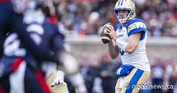 QB Collaros energized as Winnipeg Blue Bombers open new CFL campaign