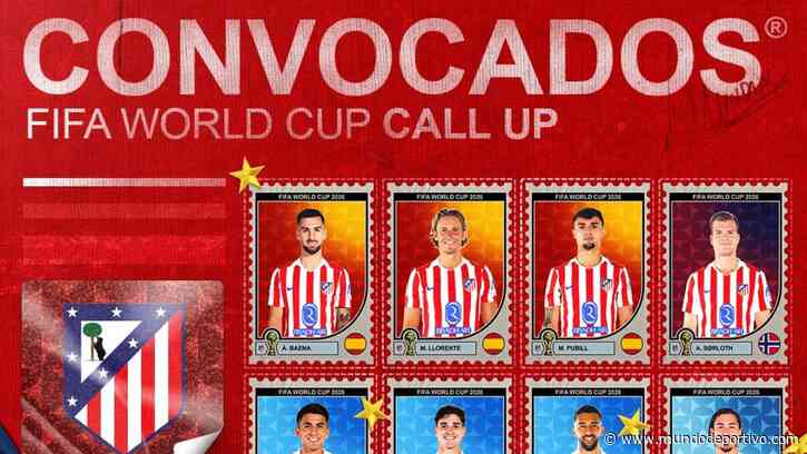 El Atlético presume de mundialistas en formato cromo