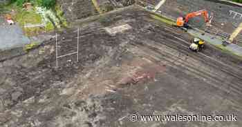Drone pictures show iconic Welsh rugby stadium being transformed