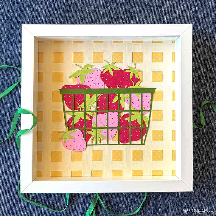 Layered Cardstock Strawberry Art
