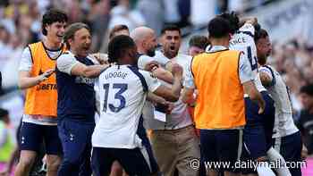 Tottenham star hits out at 'unacceptable' season despite avoiding relegation on the final day - labelling the team 'EMBARRASSING'