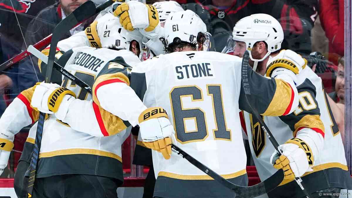 Stanley Cup playoffs daily: Knights take 1-0 lead ...