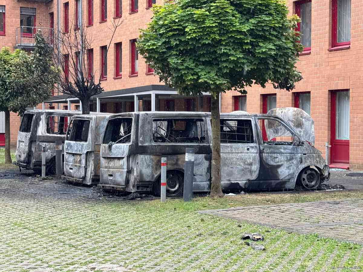 Feuer in Bergheim: Busse vom Ordnungsamt angezündet