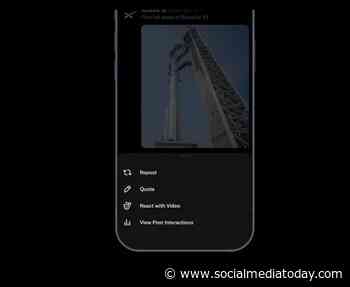 X introduces video reaction feature for iOS