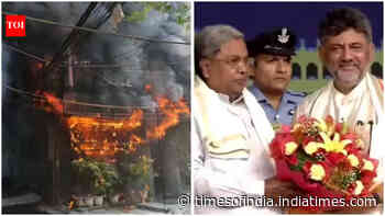 Evening news wrap: Delhi hotel fire kills 21, including 17 foreigners; DK Shivakumar takes oath as Karnataka CM &amp; more