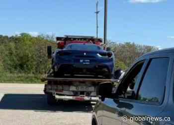 Ferrari driver stops in live lane, avoids gravel shoulder to protect paint: OPP