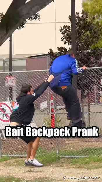 Full Video👆They Didn't Expect This Bait Backpack 😂 #prank #funny #shorts