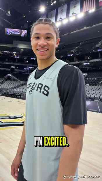 The Spurs react to practicing on the NBA Finals Court for the first time 👀