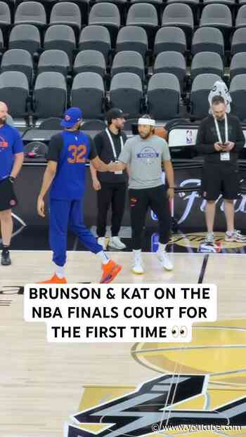 The Knicks Dynamic Duo take the NBA Finals court for the first time for practice 👏