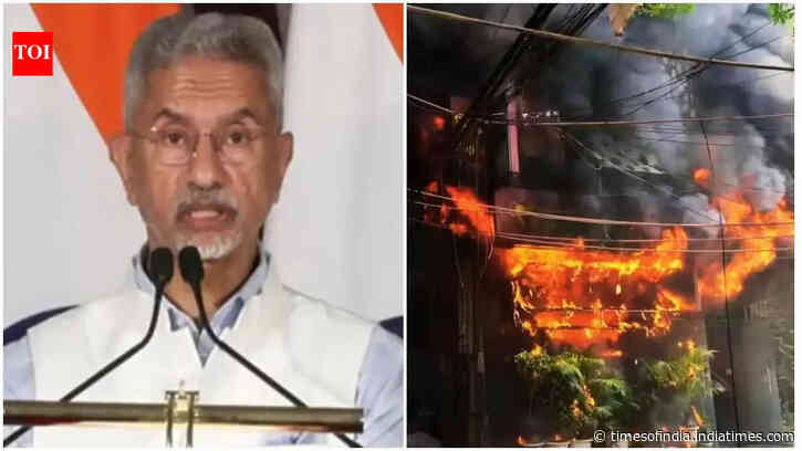 ‘In touch with embassies’: Jaishankar condoles Delhi hotel fire deaths, says MEA assisting foreign victims