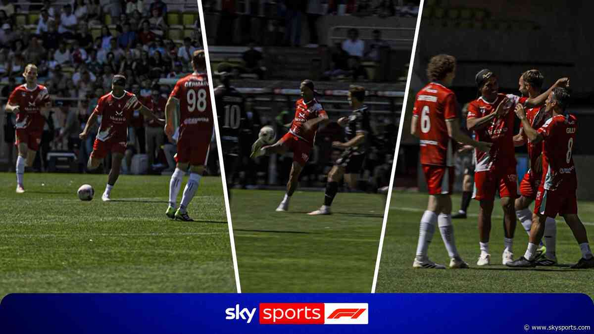 Ronaldinho rolls back the years at F1 charity match ahead of Monaco GP!