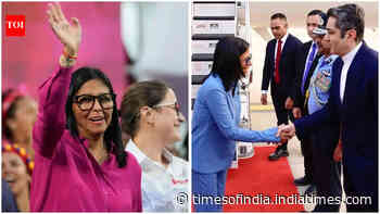 Venezuela's acting President Delcy Rodriguez arrives in India on 5-day visit