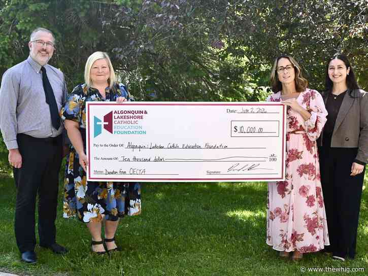 Teachers’ association donates $10,000 to support students in need across eastern Ontario