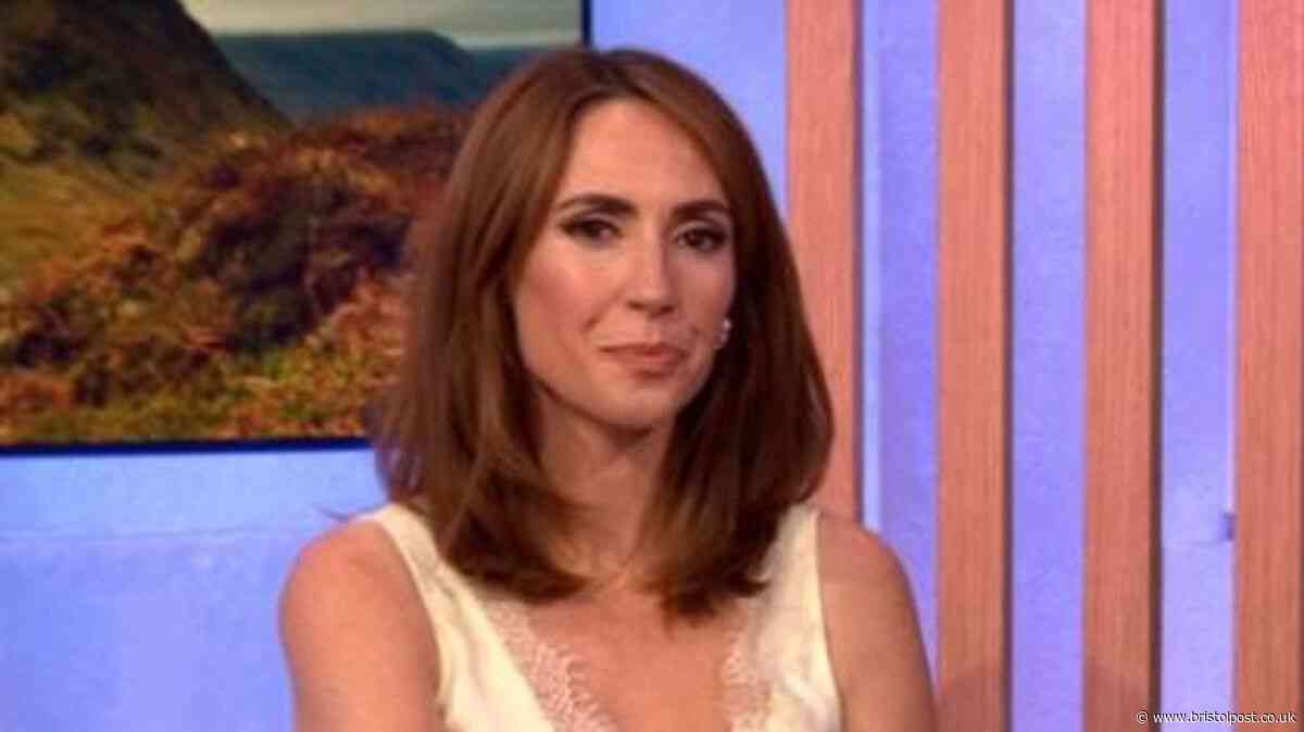 The One Show star says she's 'glad to be here' as she returns from illness