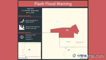 Flash flood warning issued for parts of Lincoln County in New Mexico