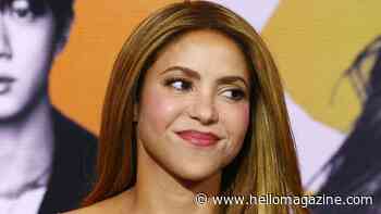 Shakira poses in see-through ab-baring feathered robe in latest snap as she makes cheeky love life revelation