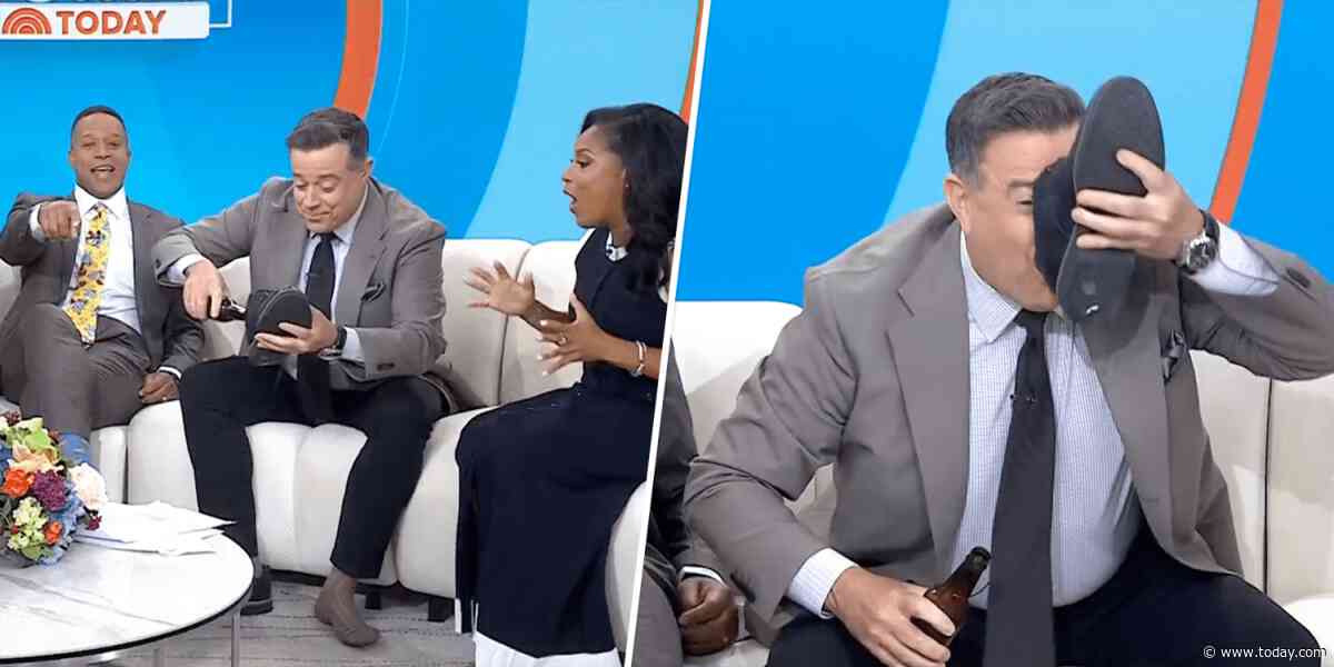 Carson Daly Chugs Beer Out Of His Shoe Live On TODAY