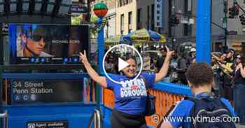 New York City Subway Entrance Becomes Knicks Fan Landmark