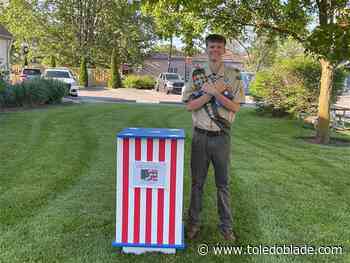 Waterville Scout’s project gives worn flags a proper farewell