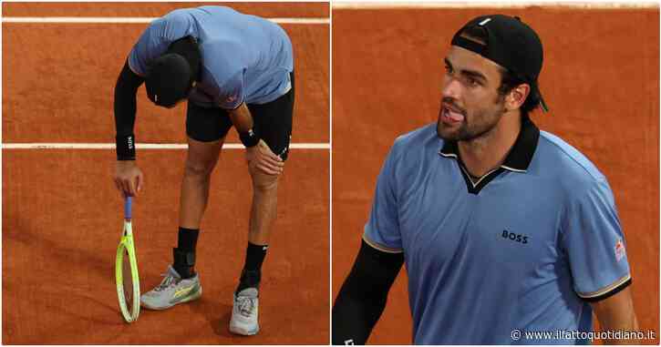 Dramma Berrettini: si ritira per infortunio, esce in lacrime. Arnaldi è in semifinale al Roland Garros