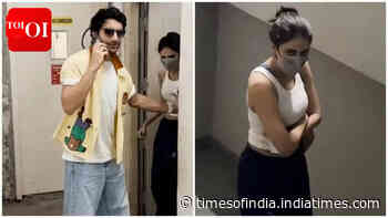 Ibrahim pushes Palak back as paps spot them after movie date