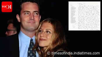 Jennifer Aniston's letter to Matthew Perry withdrawn from auction