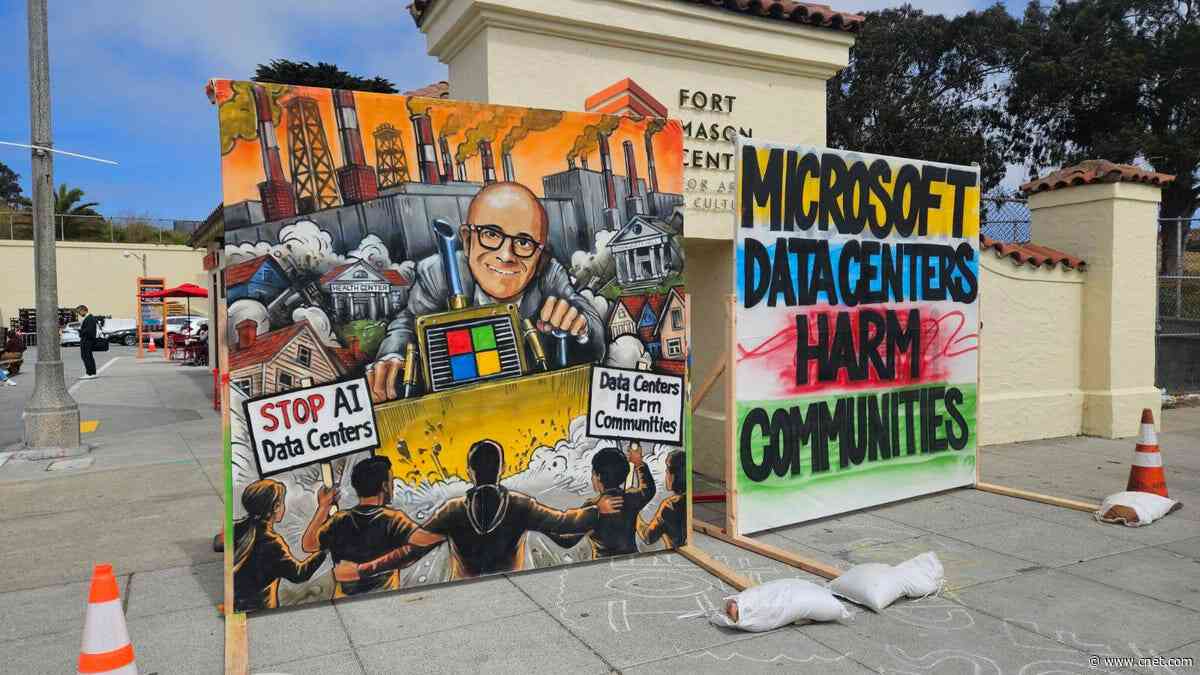 As Microsoft Takes the Stage, Protestors Take to the Street