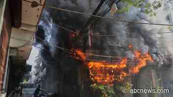 Fire sweeps through a New Delhi building, killing at least 21 people