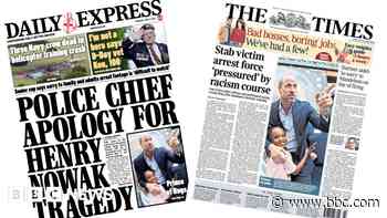 The Papers: 'Top cop sorry' and 'Prince of pubs'