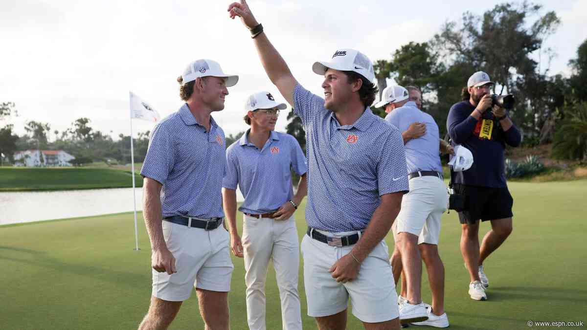 Auburn captures 2nd NCAA golf title in 3 years