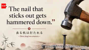 Japanese proverb of the day: "The nail that sticks out gets..."