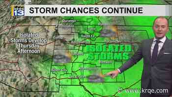 Isolated rain and thunderstorm chances continue through Saturday
