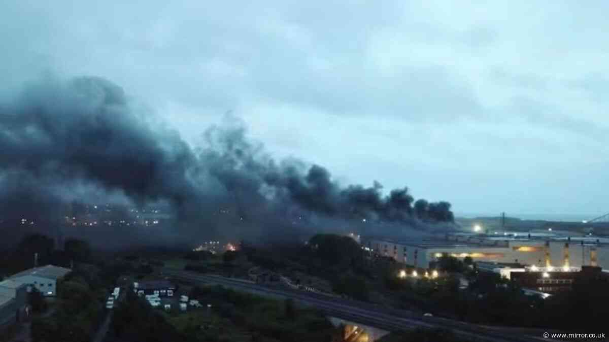 Tata Steel fire live: Port Talbot site alarms sound as black smoke pours into sky