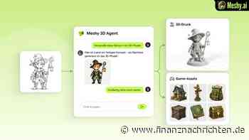EQS-News: Meshy bringt KI-Agenten in die 3D-Erstellung: Meshy 3D Agent Beta startet