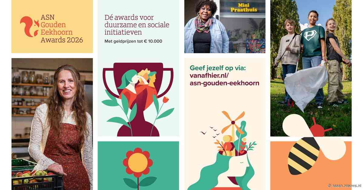 ASN Bank zoekt toekomstmakers uit Drenthe voor de ASN Gouden Eekhoorn Awards