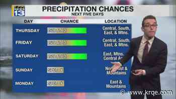 Less rain with storms migrating east and warmer weather