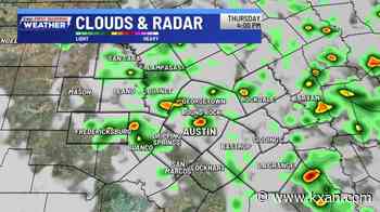 On and off showers, spotty storms most of the day