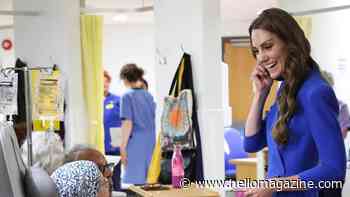 Kate Middleton looks emotional during moving solo outing