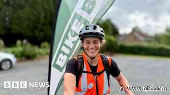 World cycling champion bikes children to school