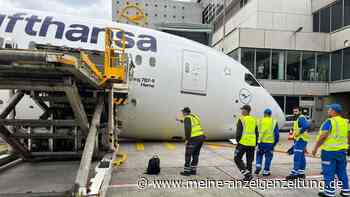 Aufregung am Flughafen Frankfurt: Lufthansa-Boeing knickt plötzlich ein – die Bilder