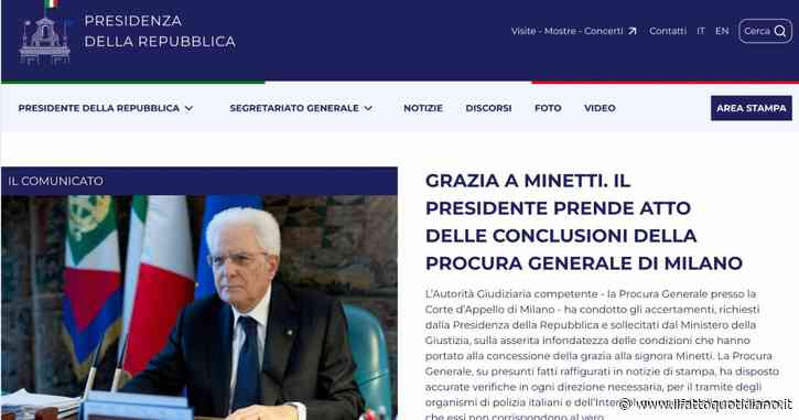 Caso Minetti, il comunicato del Quirinale: “Mattarella ha preso atto delle conclusioni della Procura. Nessun motivo per rivalutare la grazia”