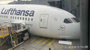 Mehrere Verletzte in Frankfurt: Lufthansa-Flugzeug kracht am Gate zu Boden