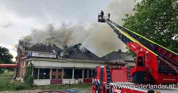 Grote brand in leegstaand restaurant Epse, pand grotendeels ingestort