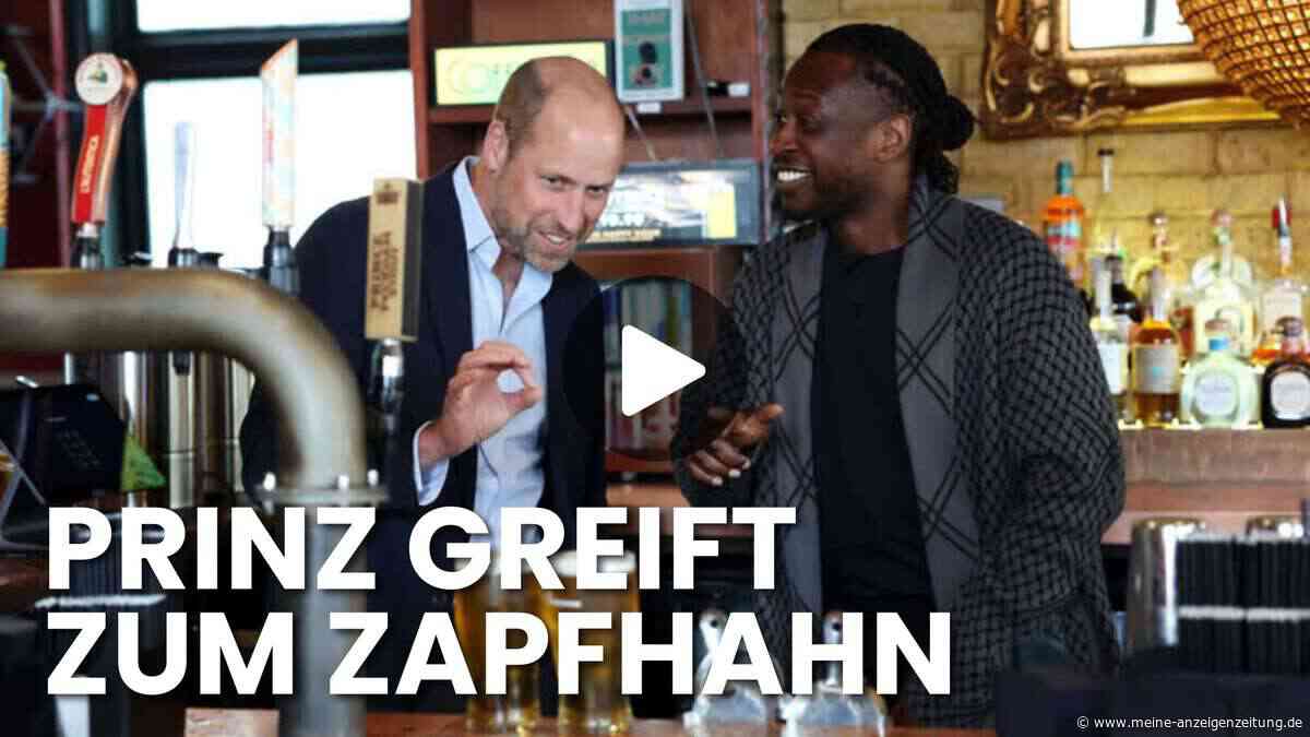Video: Prinz William zapft Bier – und sendet klare Botschaft