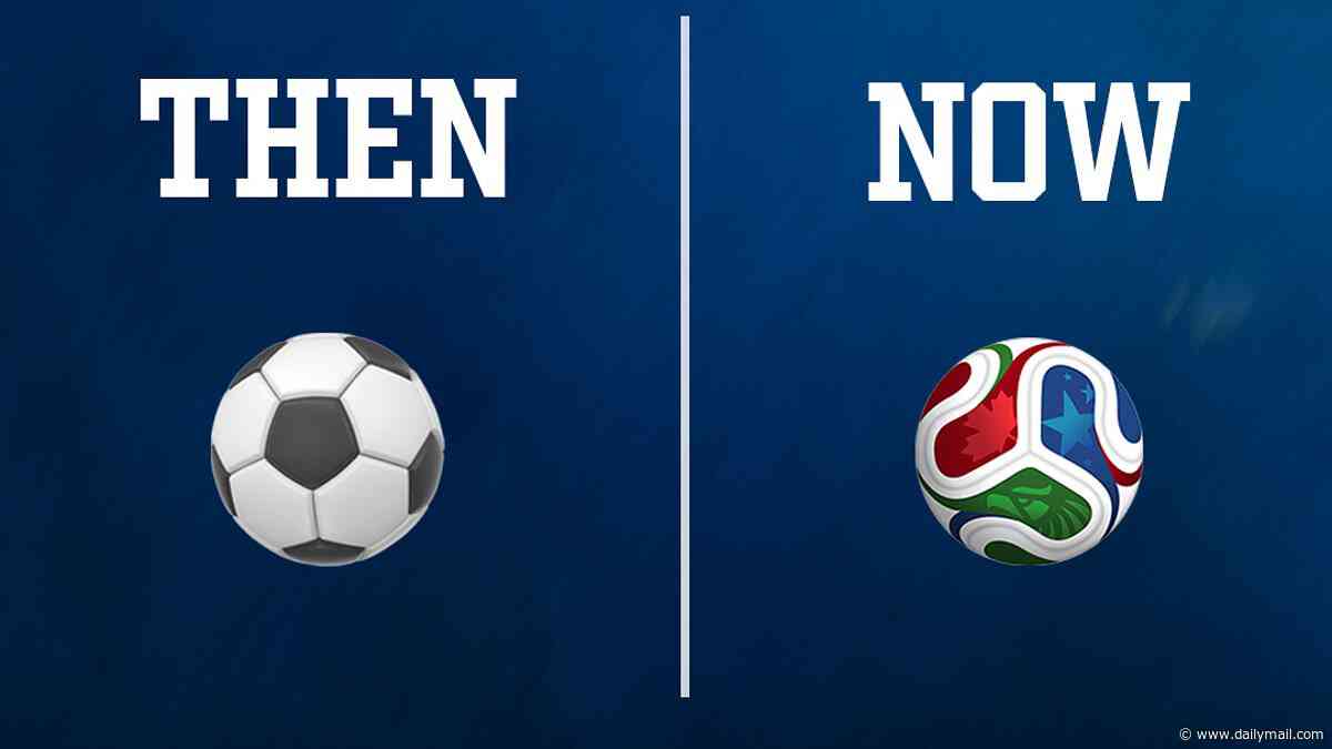 The football emoji has had a makeover! Classic black and white design is replaced with a colourful ball ahead of the World Cup