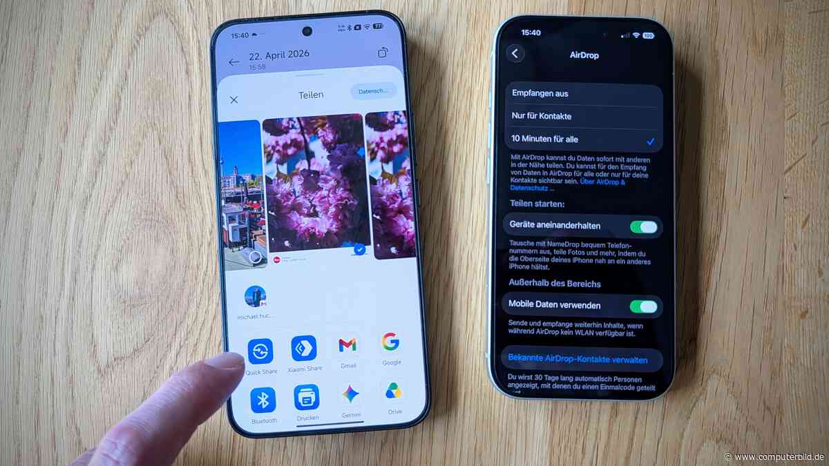 Samsung, Xiaomi & Co. ermöglichen Datentausch mit Apple-Geräten über Quick Share