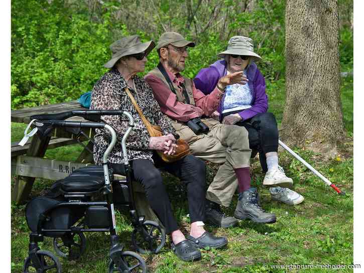 Listening for the birds at Cooper Marsh in Birding Beyond Sight